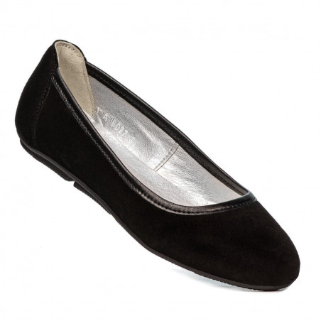 Damenballerinas 6027 schwarz Velours