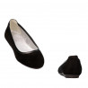 Damenballerinas 6027 schwarz Velours