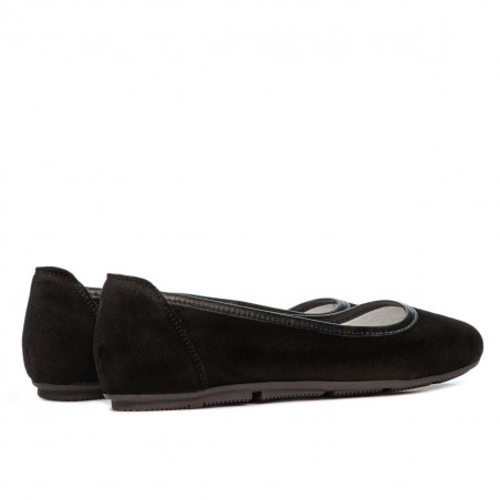 Damenballerinas 6027 schwarz Velours
