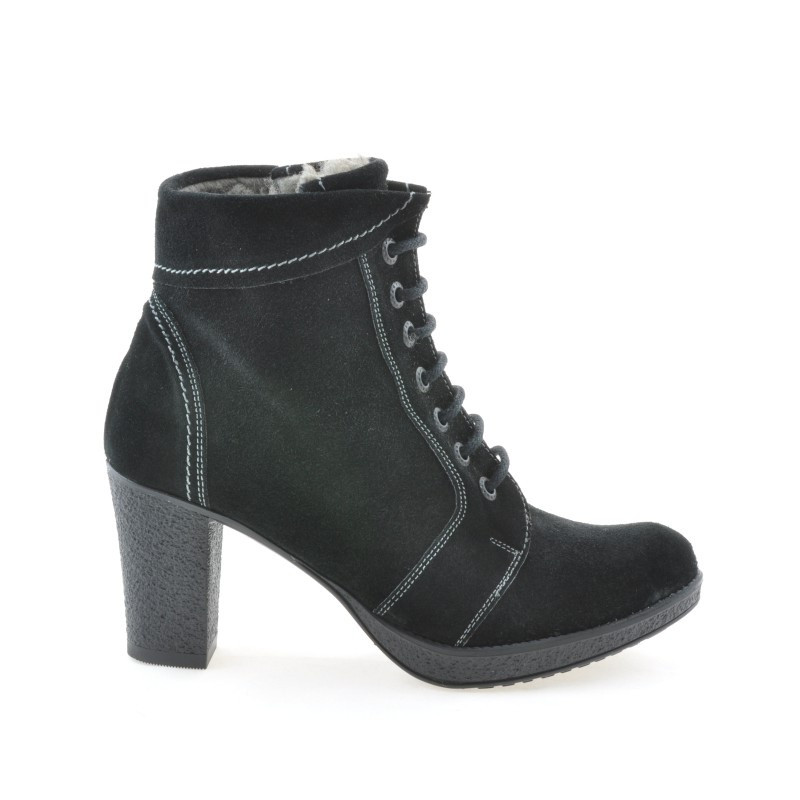 Damenstiefeletten 3231 schwarz Velours