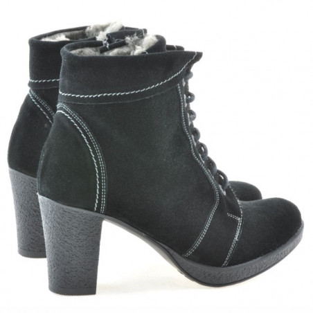 Damenstiefeletten 3231 schwarz Velours