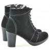 Damenstiefeletten 3231 schwarz Velours