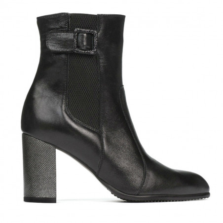 Damenstiefel 1177 schwarz satiniert
