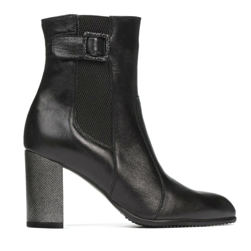 Damenstiefel 1177 schwarz satiniert