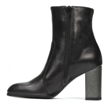 Damenstiefel 1177 schwarz satiniert