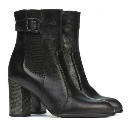 Damenstiefel 1177 schwarz satiniert