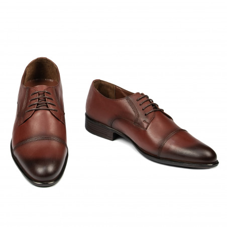 Elegante Herrenschuhe 838 in Cognac