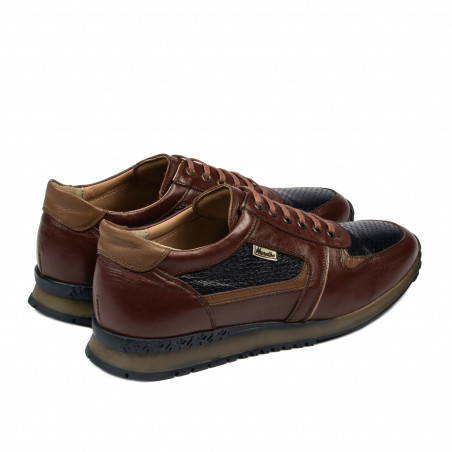 Herrensportschuhe 833 Braun+Indigo