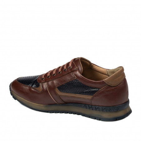 Herrensportschuhe 833 Braun+Indigo