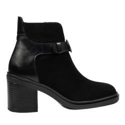Damenstiefeletten 3400 schwarz kombiniert