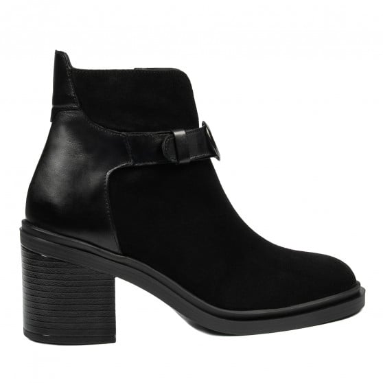 Damenstiefeletten 3400 schwarz kombiniert