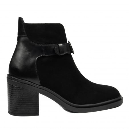 Damenstiefeletten 3400 schwarz kombiniert