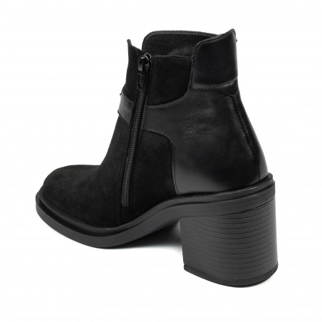 Damenstiefeletten 3400 schwarz kombiniert