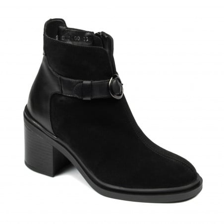 Damenstiefeletten 3400 schwarz kombiniert