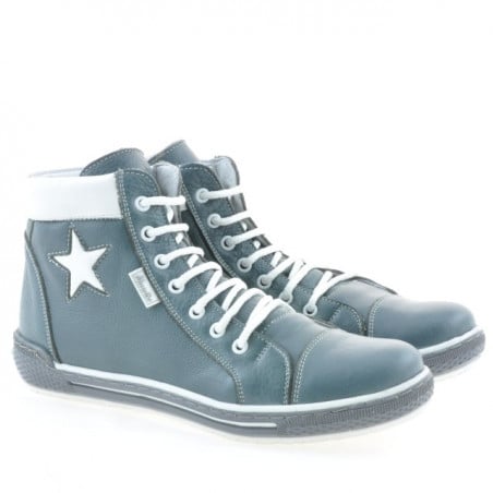 Damenstiefeletten 3274 grau+weiß