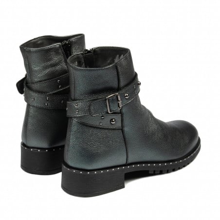 Damenstiefeletten 3338 grau perlmutt