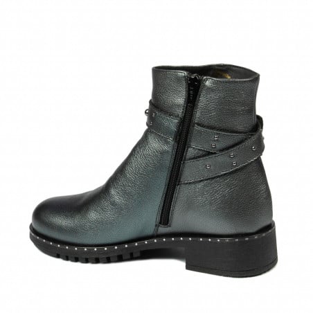 Damenstiefeletten 3338 grau perlmutt