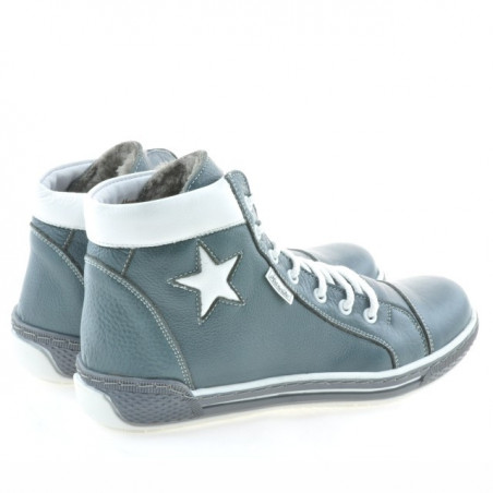 Damenstiefeletten 3274 grau+weiß