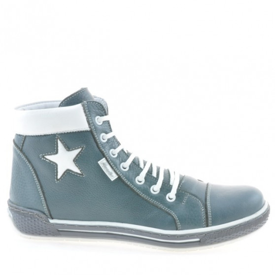 Damenstiefeletten 3274 grau+weiß