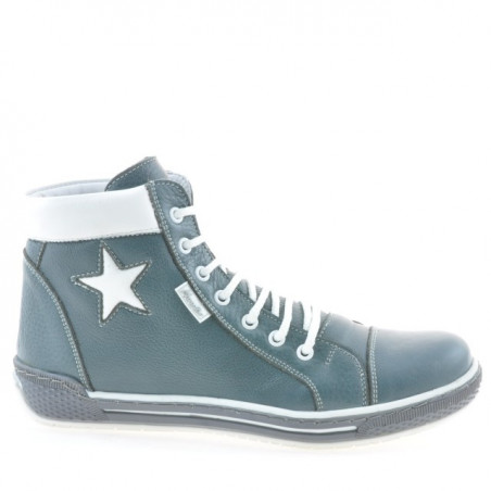 Damenstiefeletten 3274 grau+weiß