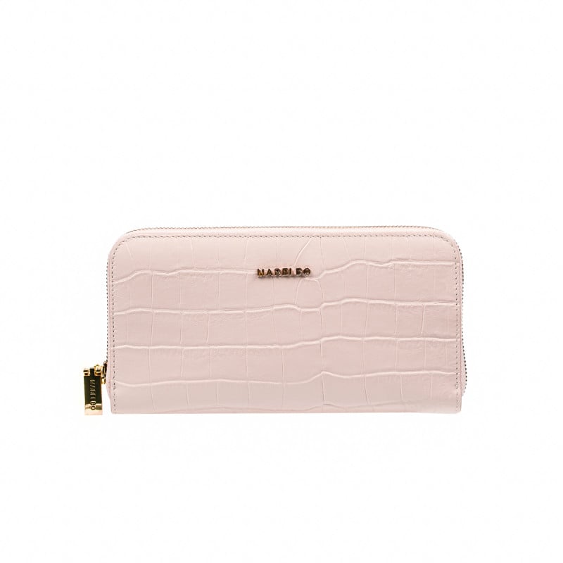 Damenportemonnaie 201g Croco Rosé