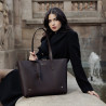 Damen-Schultertasche 034g Dunkelbraun lifestyle