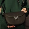 Damentasche Schultertasche 035g 01 schwarz kombiniert