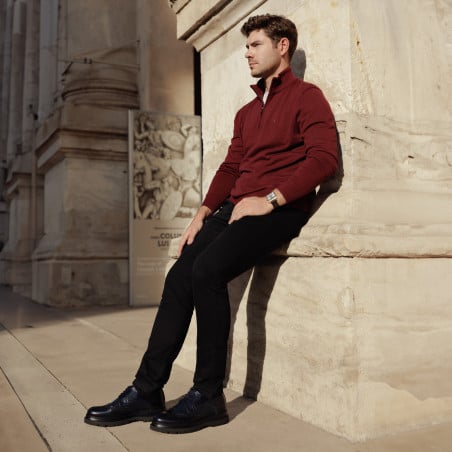 Elegante Herrenschuhe 972 Lack Indigoblau kombiniert lifestyle