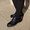 Elegante Herrenschuhe 972 Lack Indigoblau kombiniert lifestyle