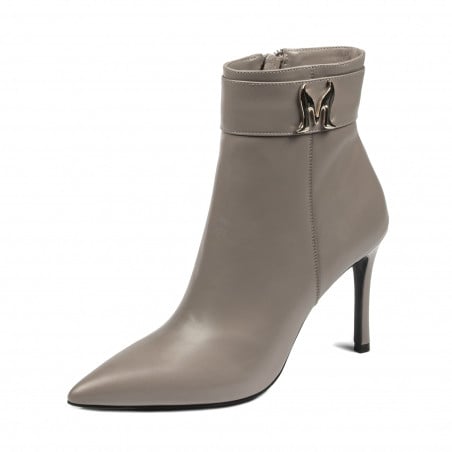 Stiefeletten mit Absatz Damen 1400 Cappuccino