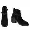 Damenstiefeletten 3400 schwarz kombiniert