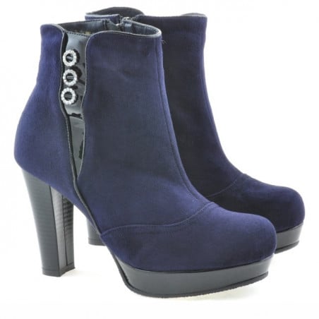Damen Stiefeletten 1138 Indigo Antilope kombiniert