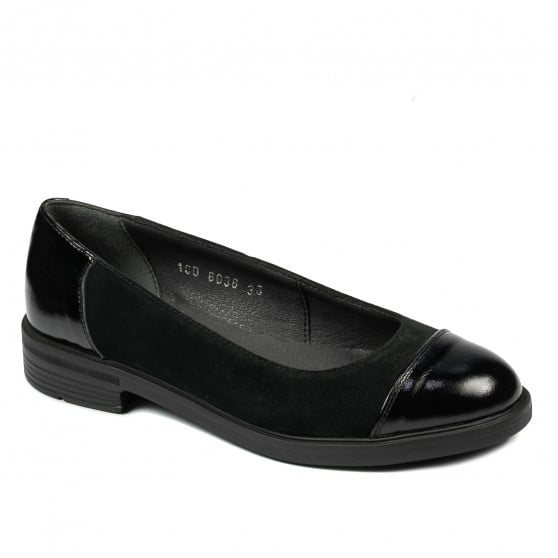 Damen-Ballerinas 6036 schwarz kombiniert Damen-Ballerinas 6036 schwarz kombiniert