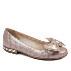 Damen Ballerinas 6050 in verwaschenem Rosa kombiniert