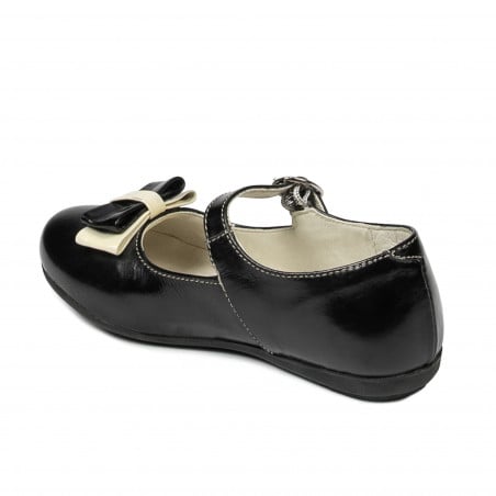 Kleinkinderschuhe 51c Lack schwarz+beige