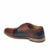 Elegante Herrenschuhe 880 braun+indigo