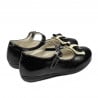 Kleinkinderschuhe 51c Lack schwarz+beige