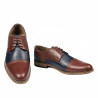 Elegante Herrenschuhe 880 braun+indigo