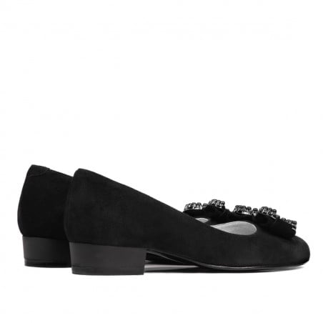 Elegante/Freizeit Damenschuhe 1290 Schwarz Antilope