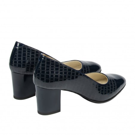Elegante Damenschuhe 1268 Lack Indigo