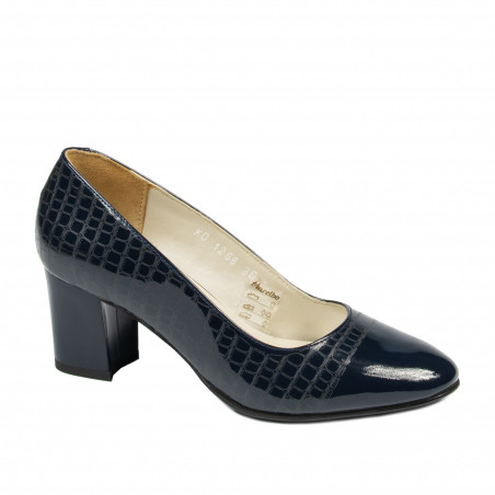 Elegante Damenschuhe 1268 Lack Indigo