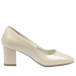 Elegante Damenschuhe 1268 Lack Elfenbein