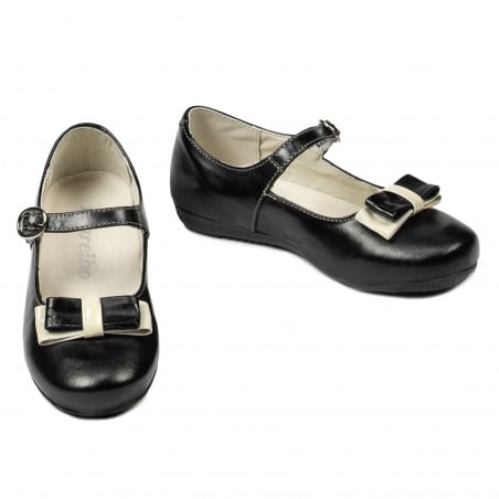 Kleinkinderschuhe 51c Lack schwarz+beige