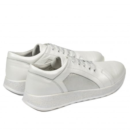 Damen Sport/Freizeitschuhe 6010 Perlmuttweiß kombiniert