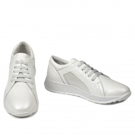 Damen Sport/Freizeitschuhe 6010 Perlmuttweiß kombiniert