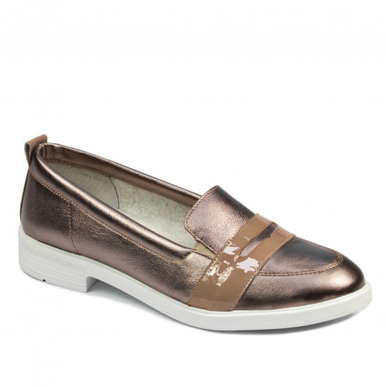 Damen Casual/Schick Schuhe 6037 kombiniert in Kupferfarbe Damen Casual/Schick Schuhe 6037 kombiniert in Kupferfarbe
