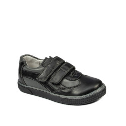Kleinkinderschuhe 16c schwarz+grau