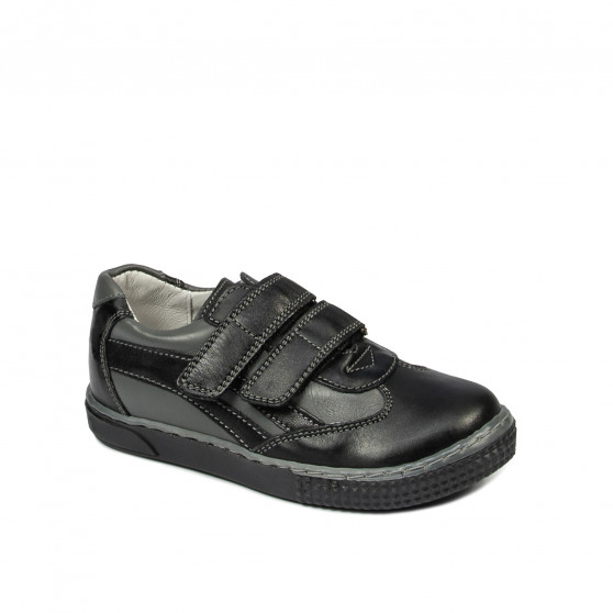 Kleinkinderschuhe 16c schwarz+grau