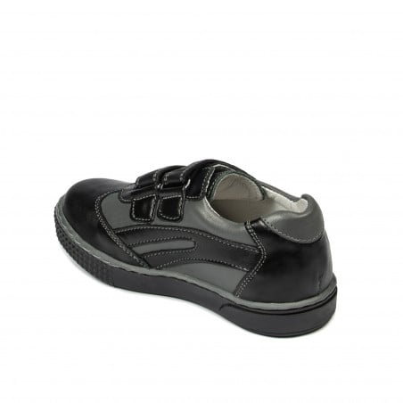 Kleinkinderschuhe 16c schwarz+grau