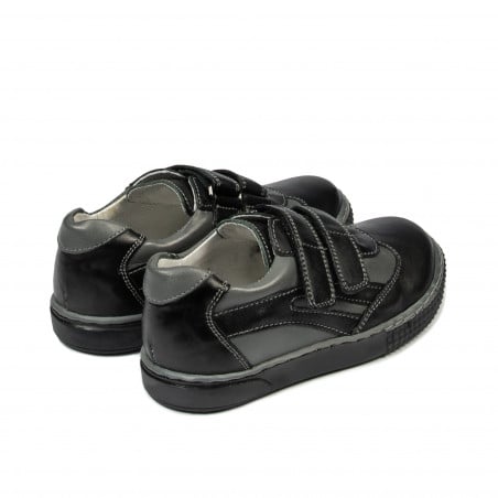 Kleinkinderschuhe 16c schwarz+grau